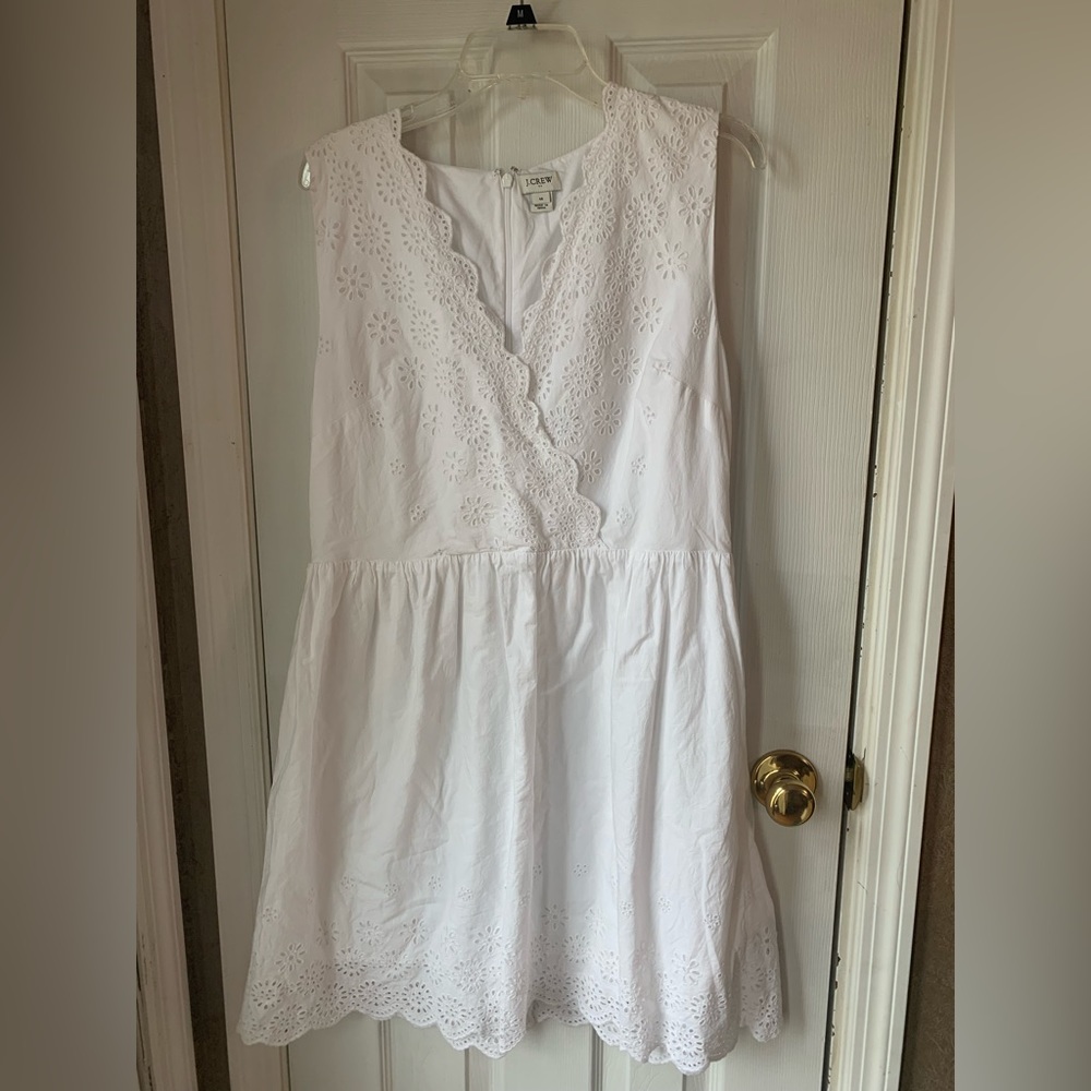 J Crew white eyelet sundress. Size 14